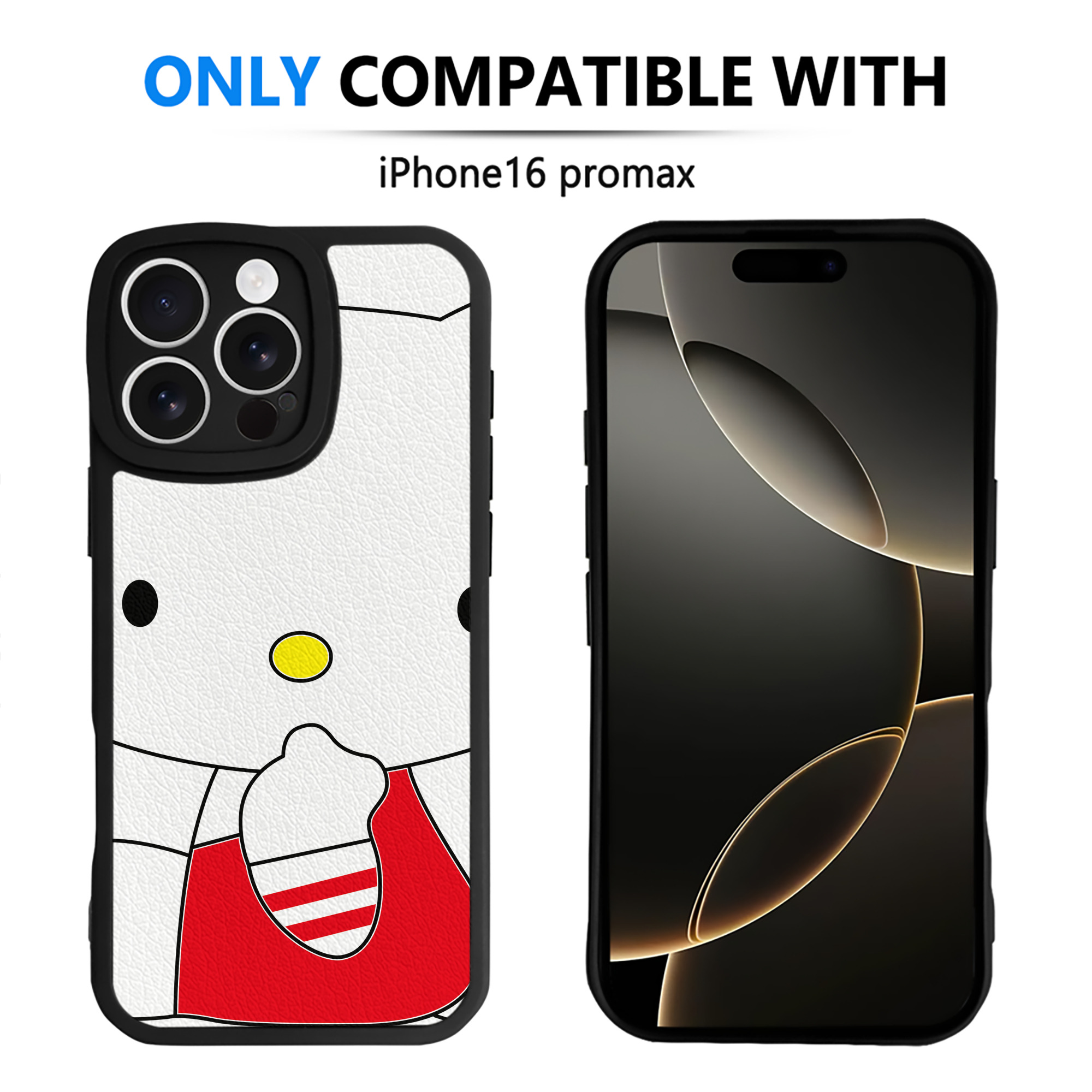 （画像用） Hello Kitty ハローキティ 【iPhone 16シリーズ対応】シリコンスマホケース（レザー調） 材質：シリコン